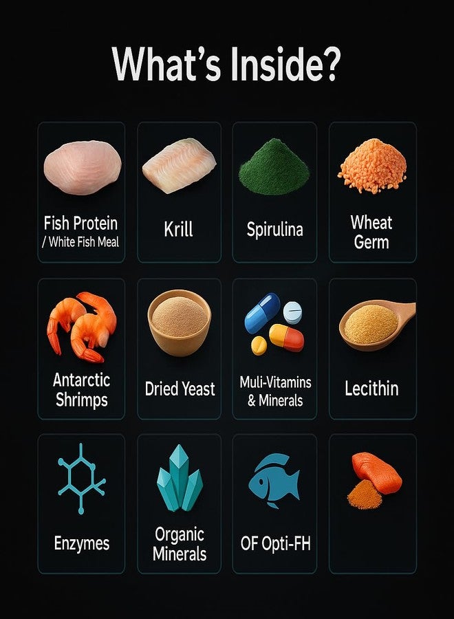 VAYINATO Ocean Free Fh-G1 Pro Redsyn(Original)Flower Horn Fish Food,120G|Natural Colour Enhancer With Nuchal Hump Promoter - Image 3